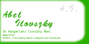 abel ilovszky business card